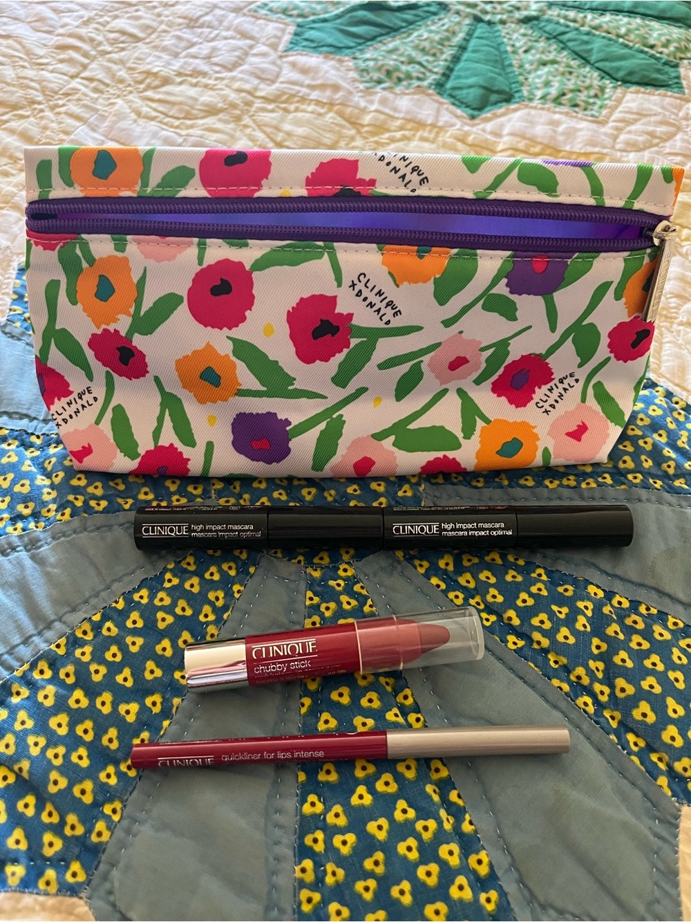 Clinique makeup set plus case